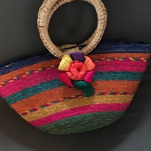 Mexican style straw purse